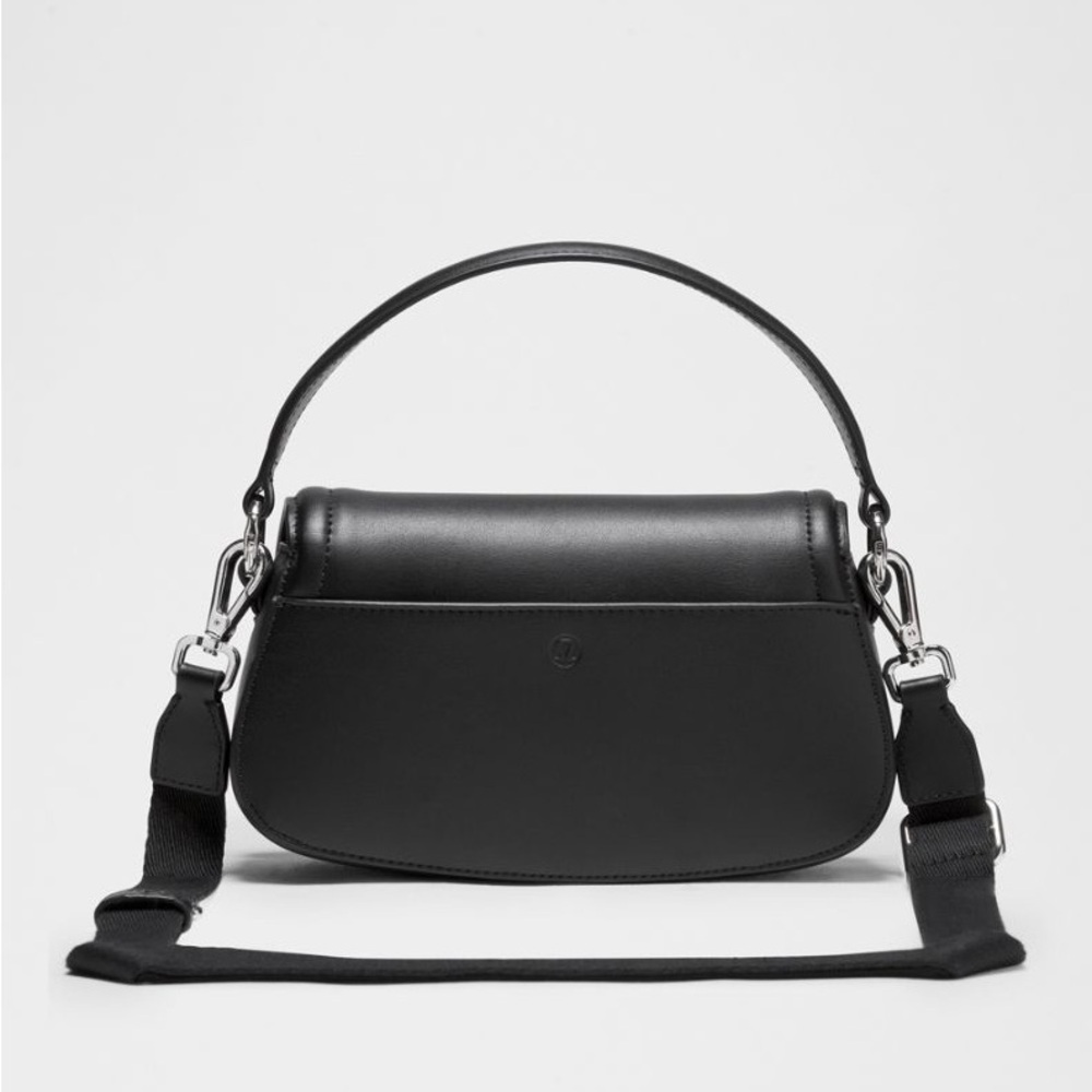 lululemon athletica Black Shoulder Bag Set Leather Alternative Mini Bag 1.2L - Picture 2 of 13